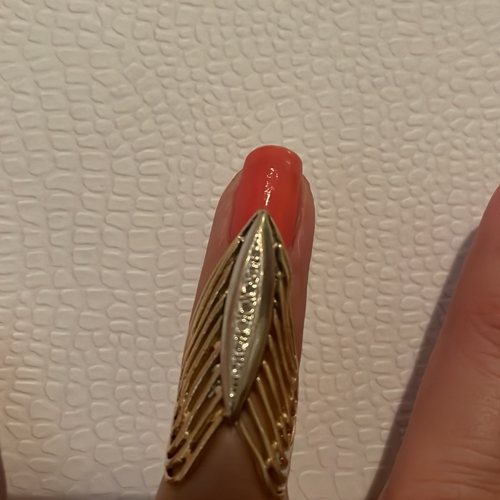 Nail Ring Solid 14k - image 8